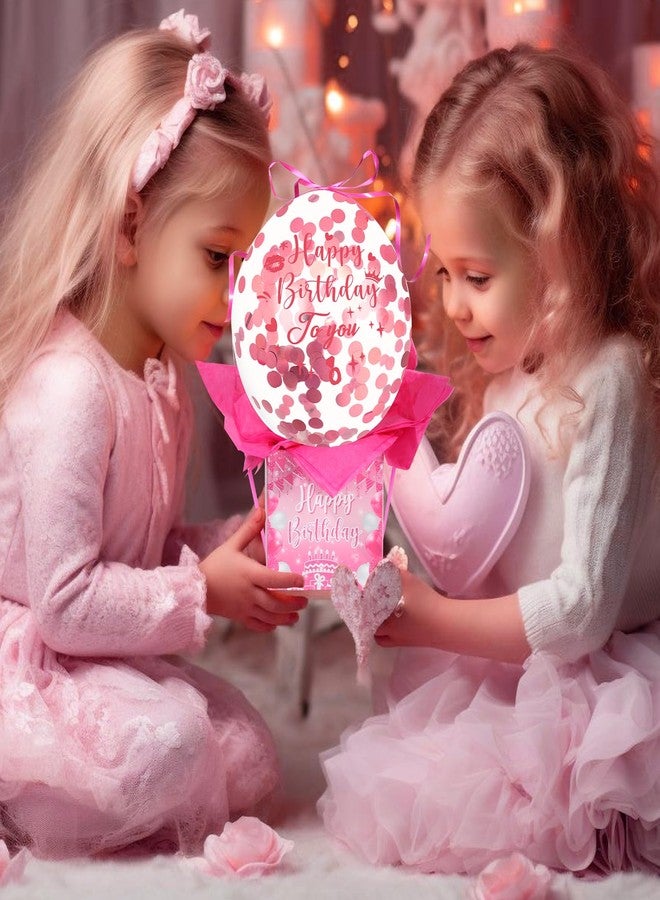 Yoirrat Happy Birthday Money Box for Cash Gift Pull Hot Pink Happy Birthday Money Pull Box with Pull Out Balloon for Girls Women Birthday Surprise Cash Gift Box for Birthday Party Supplies - Image 5
